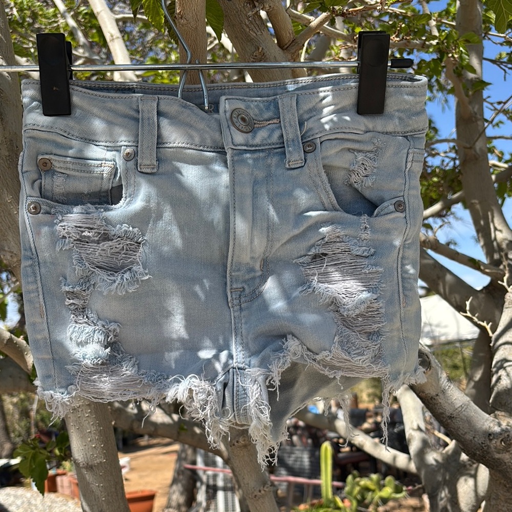 Light Blue Denim Shorts